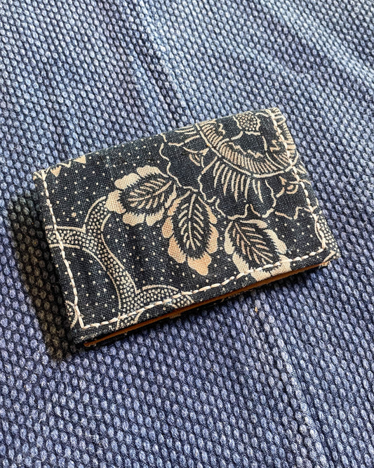 Homemade Wallet Katazome Indigo Fabric