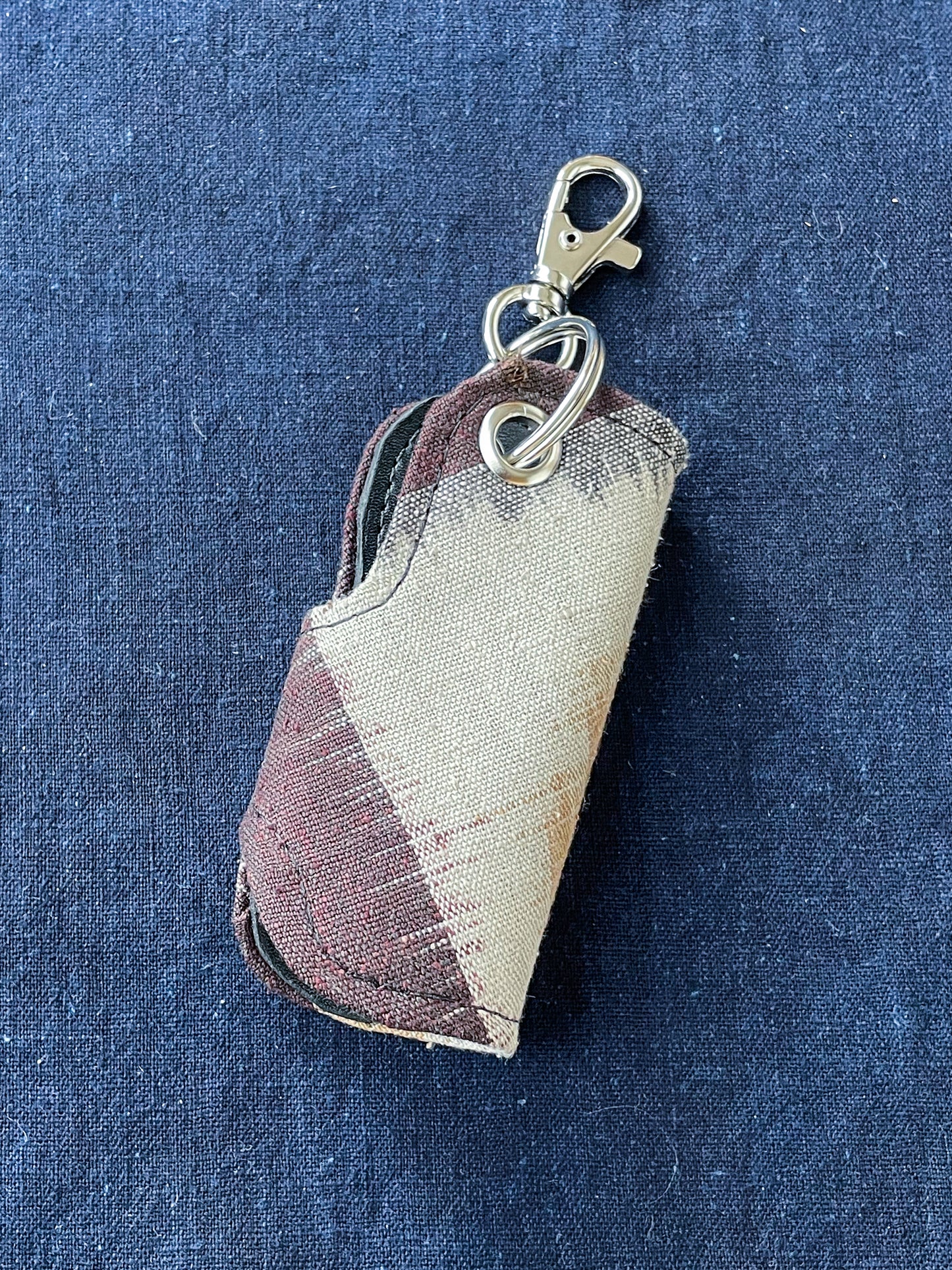 Key Case Kurume Kasuri Fabric