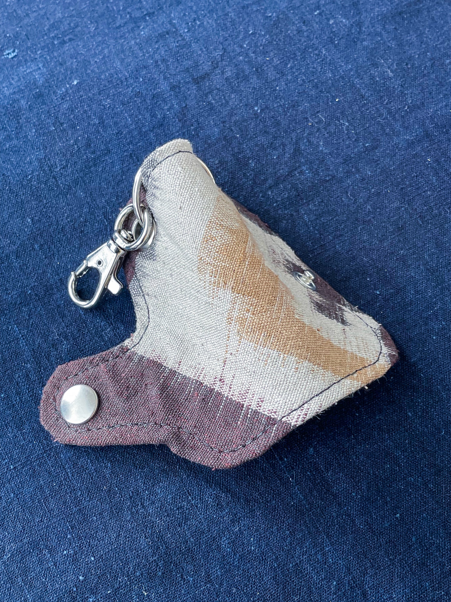 Key Case Kurume Kasuri Fabric