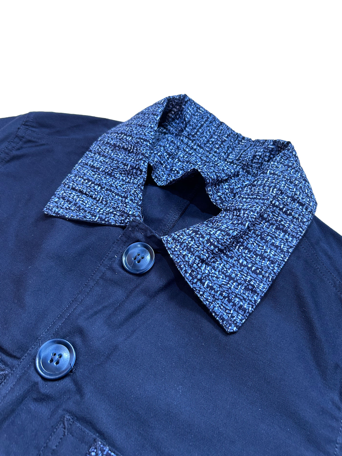 Uramasari Worker Jacket - EURO BLUE Twill Pixelated Tweed | COLLECT1ON 2026