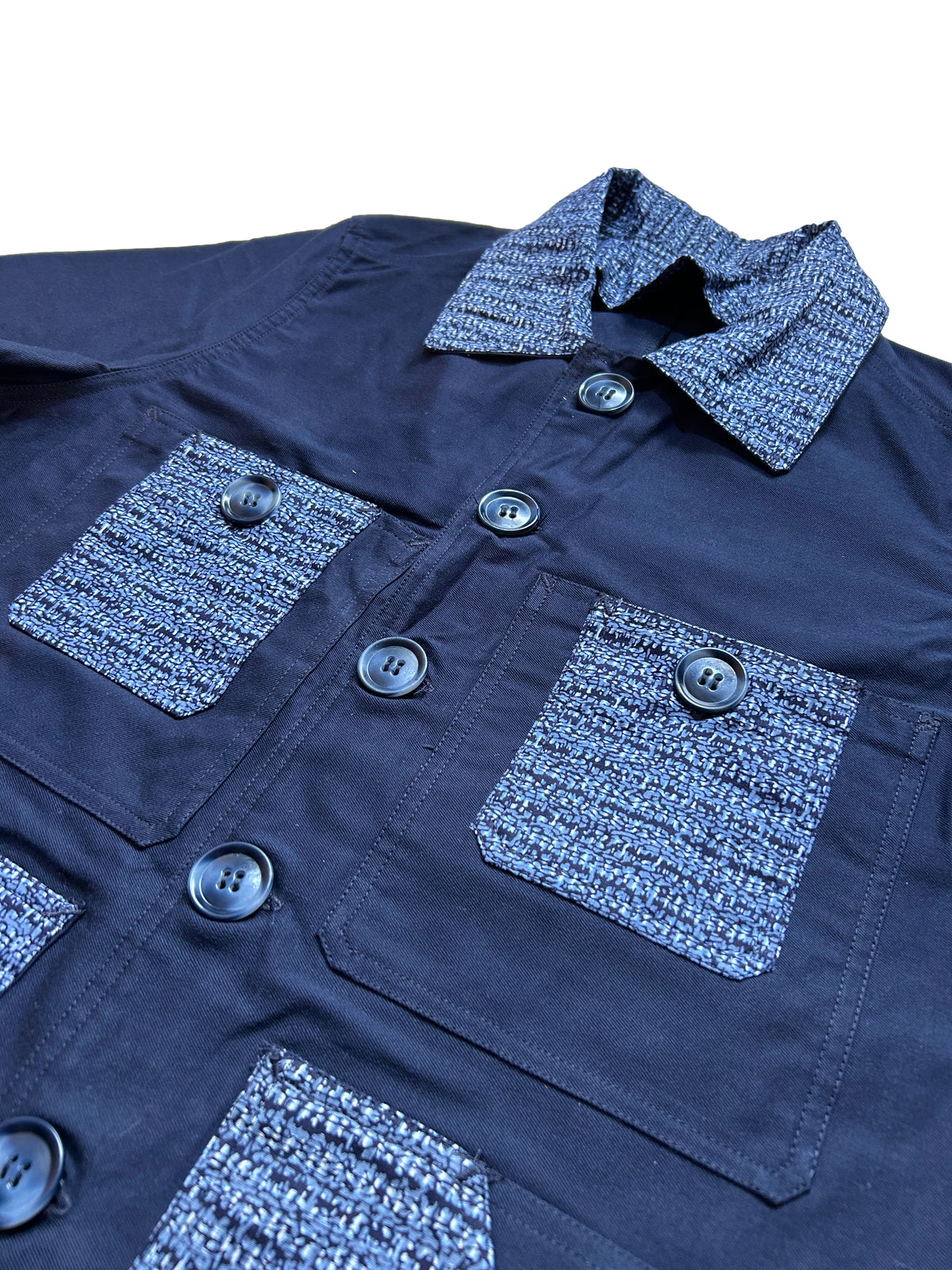 Uramasari Worker Jacket - EURO BLUE Twill Pixelated Tweed | COLLECT1ON 2026