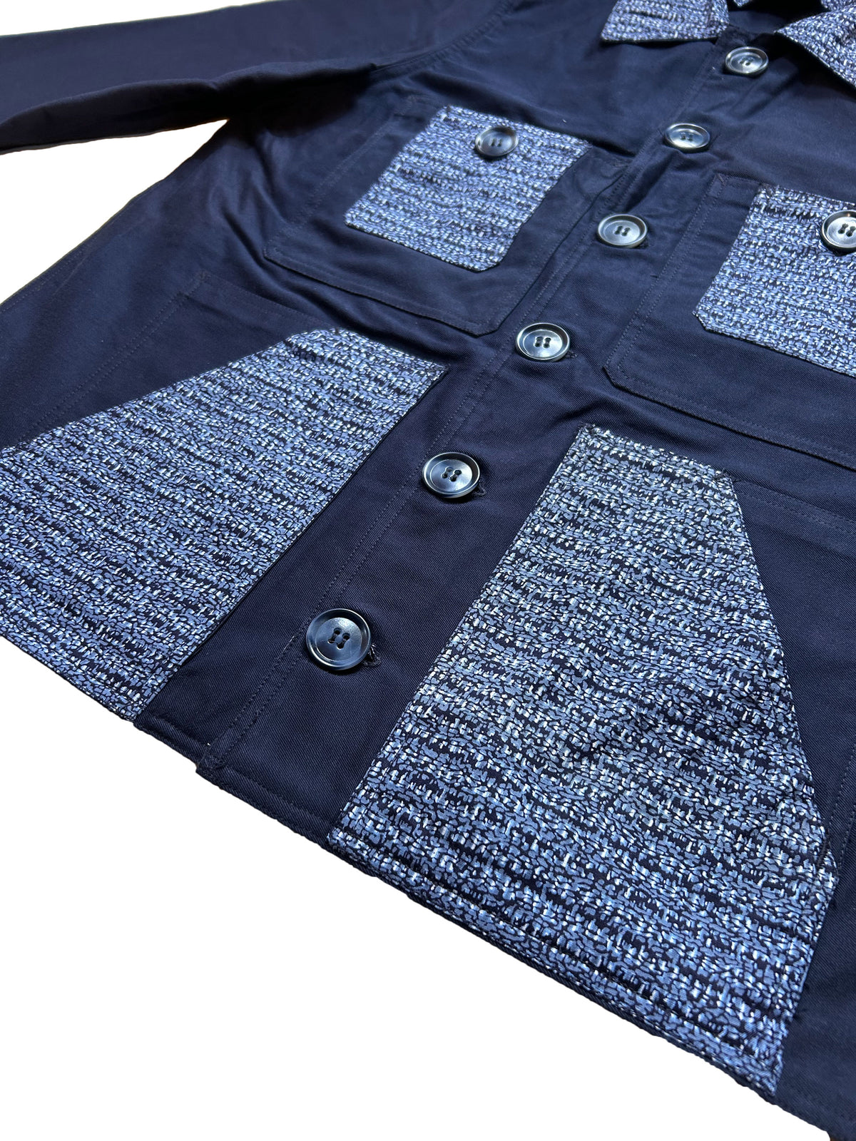 Uramasari Worker Jacket - EURO BLUE Twill Pixelated Tweed | COLLECT1ON 2026