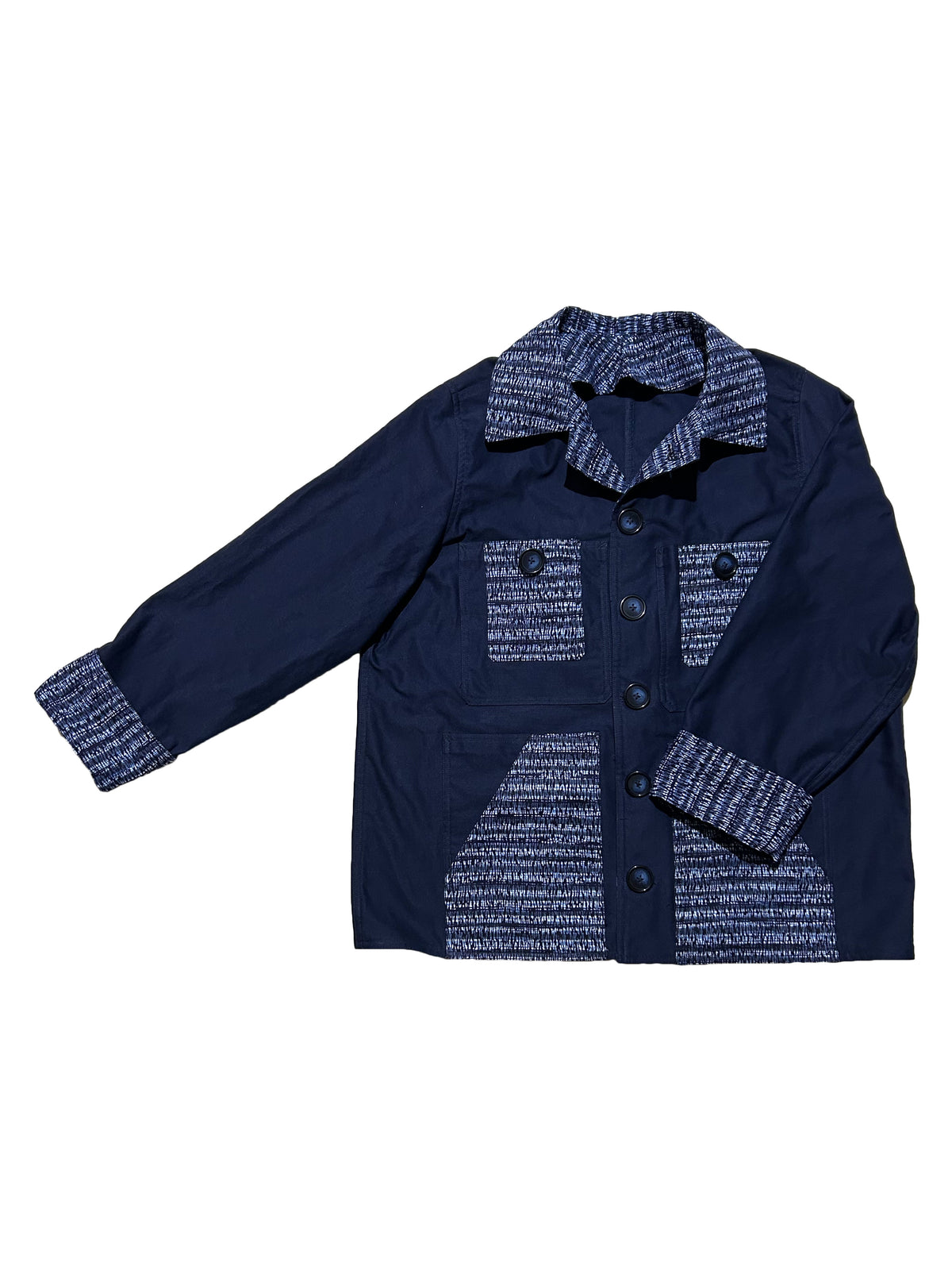 Uramasari Worker Jacket - EURO BLUE Twill Rain Motif | COLLECT1ON 2026
