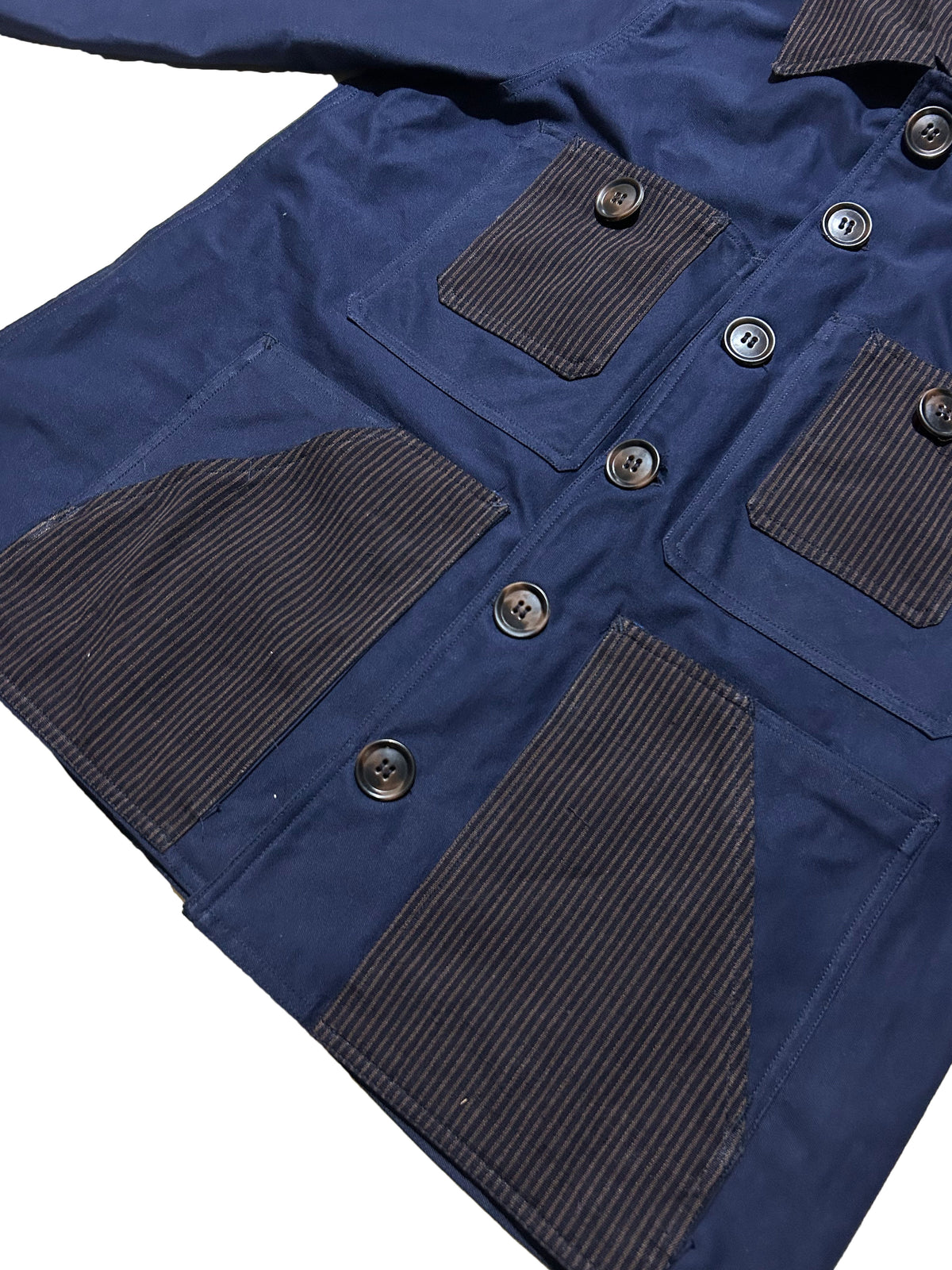 Uramasari Worker Jacket - EURO BLUE Twill Pinstripe Motif | COLLECT1ON 2026