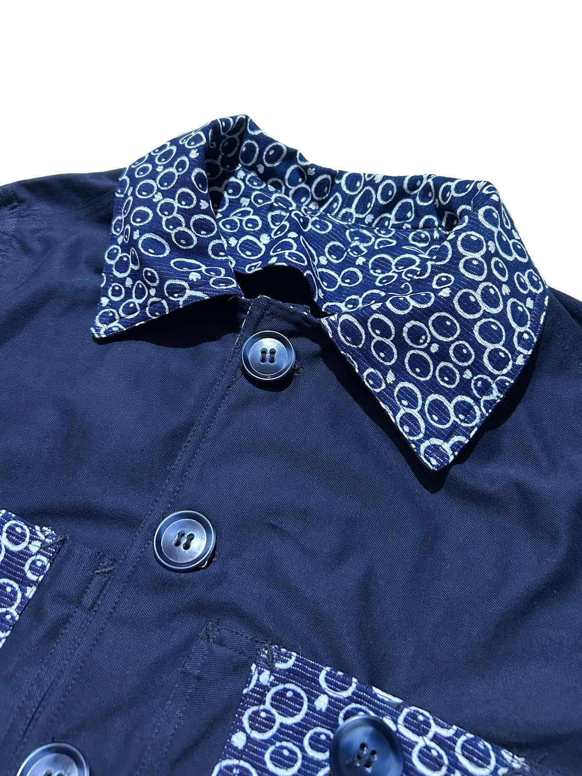 Uramasari Worker Jacket - EURO BLUE Twill Circular Bubbles | COLLECT1ON 2026 (Limited Edition)