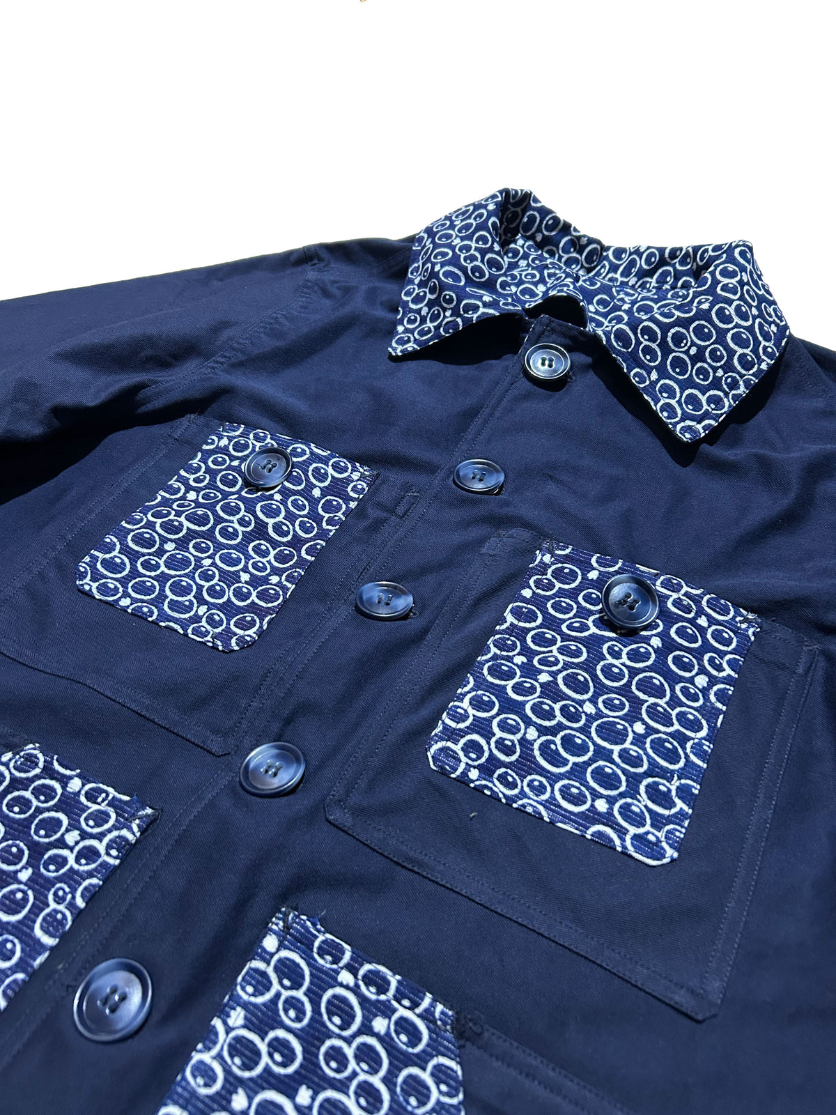 Uramasari Worker Jacket - EURO BLUE Twill Circular Bubbles | COLLECT1ON 2026 (Limited Edition)