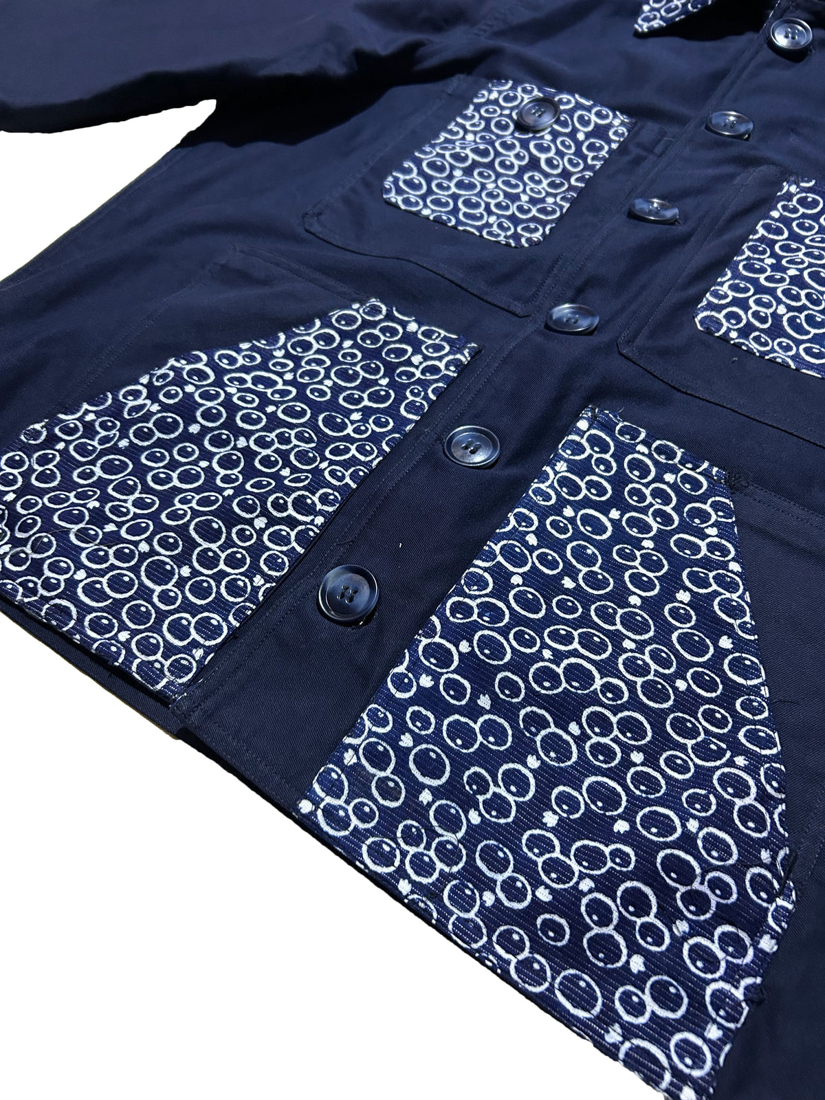 Uramasari Worker Jacket - EURO BLUE Twill Circular Bubbles | COLLECT1ON 2026 (Limited Edition)
