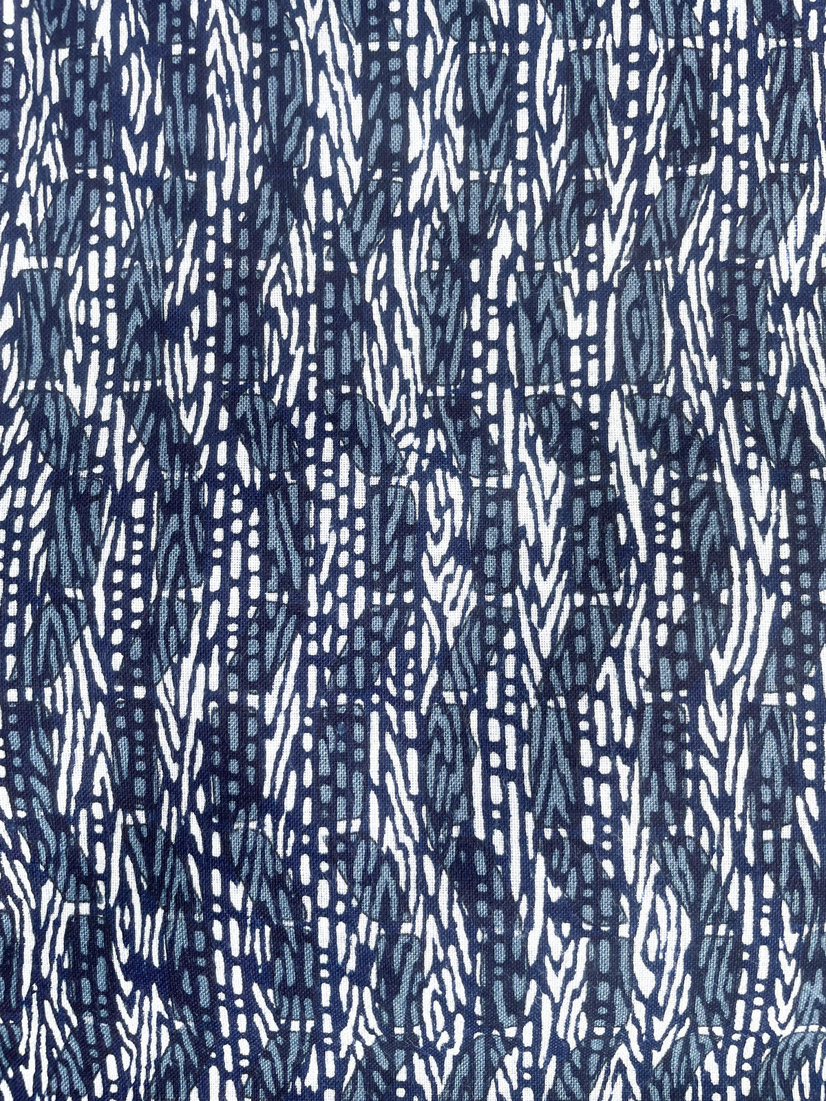 Uramasari Worker Jacket - EURO BLUE Twill Ikat Chevron | COLLECT1ON 2026