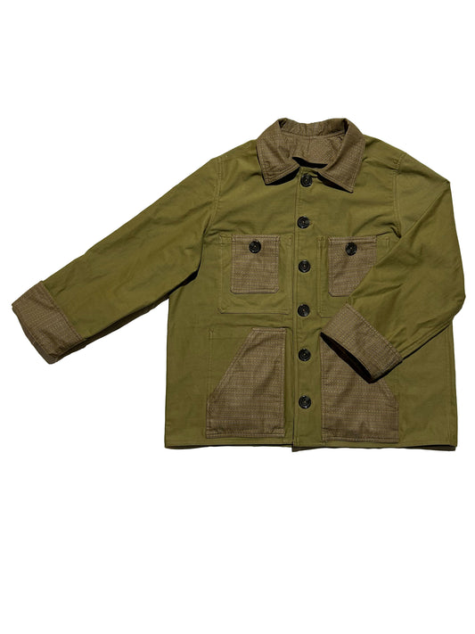 Uramasari Worker Jacket - Euro Khaki Twill Seiran weave