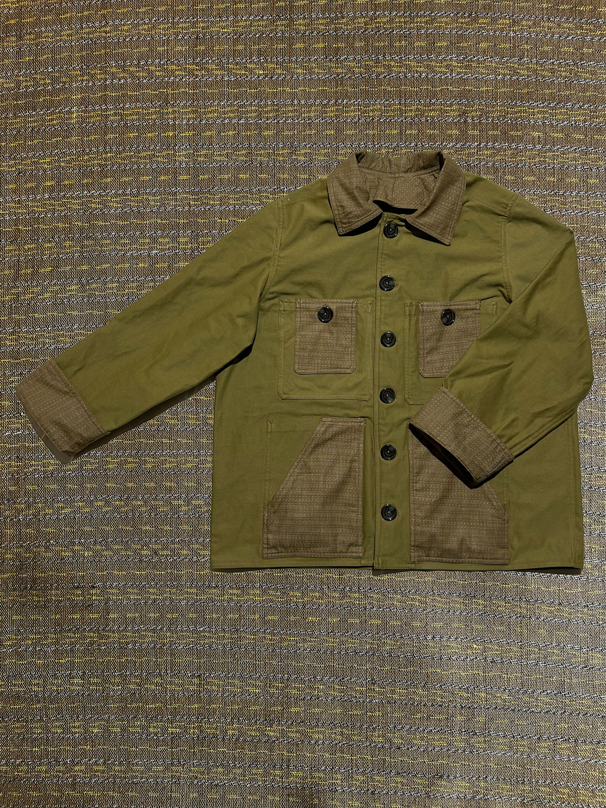 Uramasari Worker Jacket - Euro Khaki Twill Seiran weave