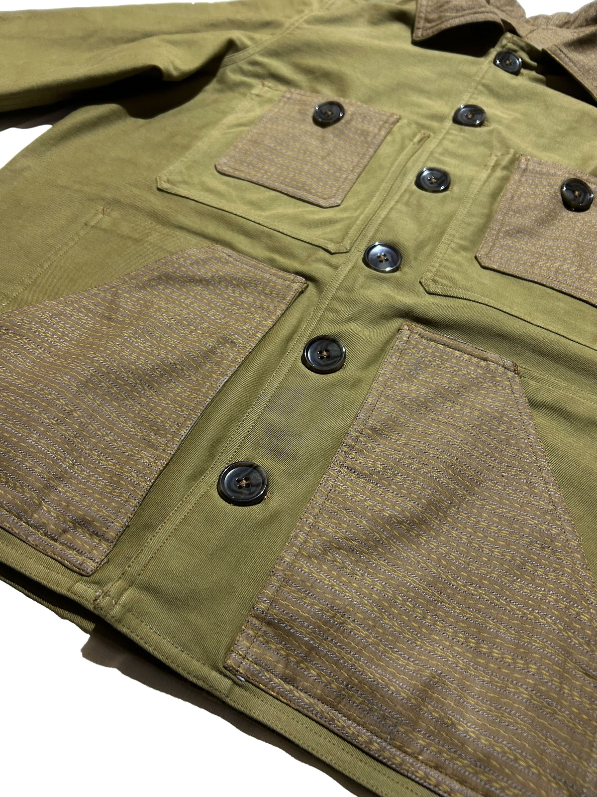 Uramasari Worker Jacket - Euro Khaki Twill Seiran weave