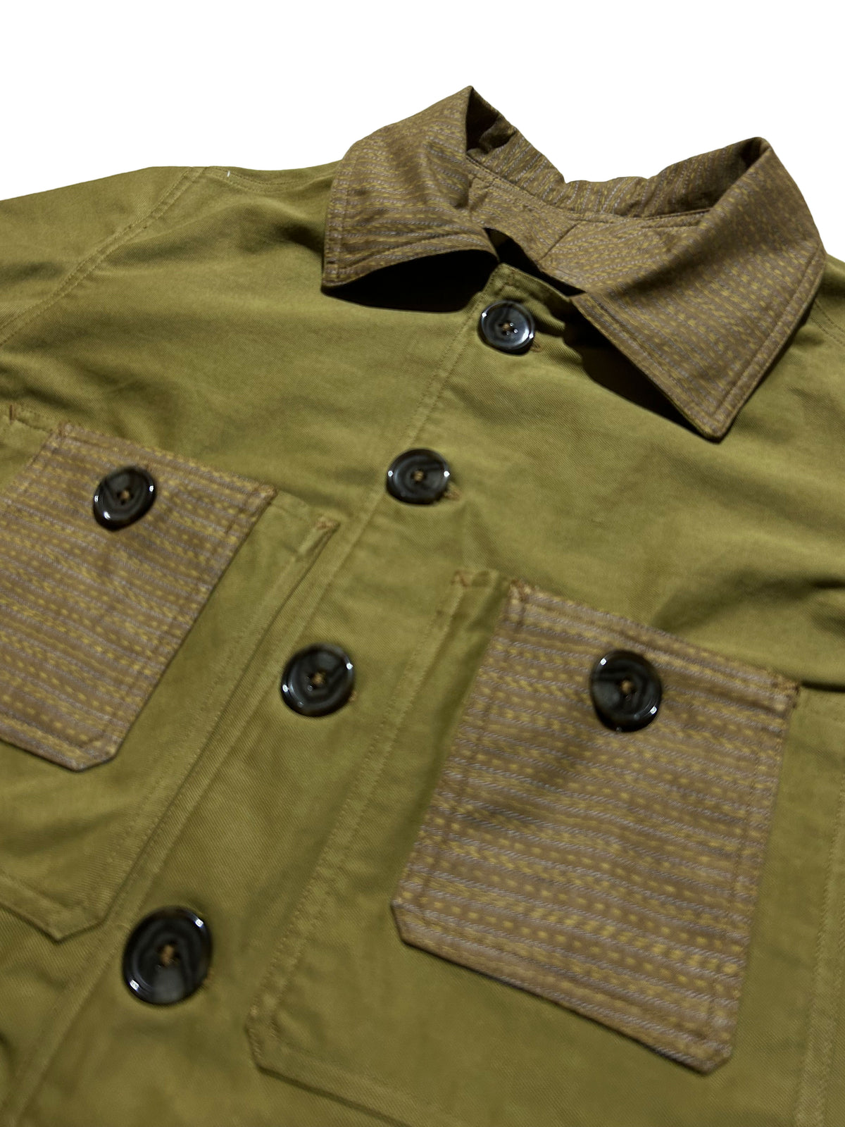 Uramasari Worker Jacket - Euro Khaki Twill Seiran weave
